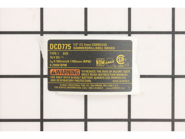 10187417-1-M-DeWALT-N031784-Nameplate