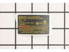 Nameplate – Part Number: N031784