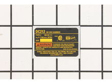 Rating Plate Dc212 Type 2 – Part Number: N044663