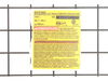 Nameplate – Part Number: N097018