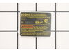 Nameplate – Part Number: N119989