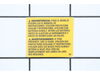 Warning Label – Part Number: N143837
