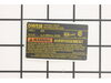 Rating Label – Part Number: N176430