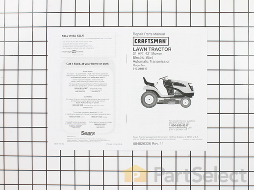 10218988-1-M-Craftsman-584826326-Parts Manual