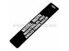 Label,Model (N62Fn) – Part Number: 110741