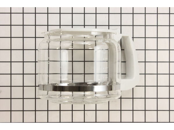 10254992-1-M-Black and Decker-DCM2900W-05-12 Cup Glass Carafe Assembly-White