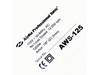 Rated Plate 110V – Part Number: 133422