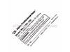 Data Label 110V – Part Number: 210092