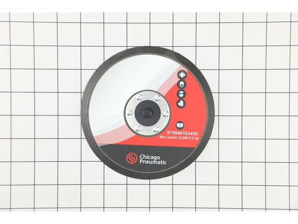 10297040-1-M-Chicago Pneumatic-2050523033-Pad Hook & Loop W/O Holes 6" 150mm