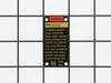 nstruction Plate – Part Number: 203208