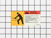 Warning Label – Part Number: DPEC000653