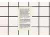 Label Fcc – Part Number: RB10421