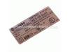 Rating Plate – Part Number: 338038550