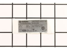 Rating Plate – Part Number: 338040750