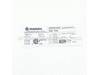 Rating Plate – Part Number: 338042560