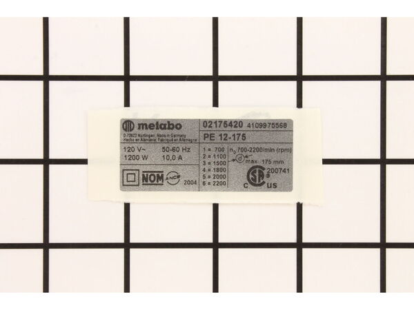 10416784-1-M-Metabo-338045120-Rating Plate