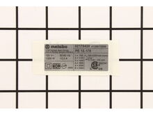 Rating Plate – Part Number: 338045120