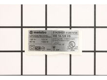 Rating Plate – Part Number: 338046350