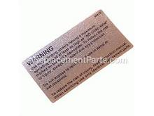 Indication Label – Part Number: 338109950
