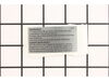 Indication Label – Part Number: 338116560