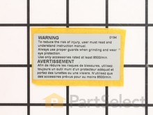 Indication Label – Part Number: 338116580