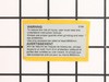 Indication Label – Part Number: 338116580