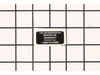 Label, MK Service Info. 2 1/8 X 1-13/16 – Part Number: 155038