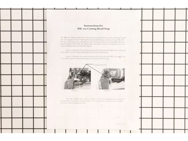 10421451-1-M-MK Diamond-157728-IS-Sheet, Cutting Head Stop Instr