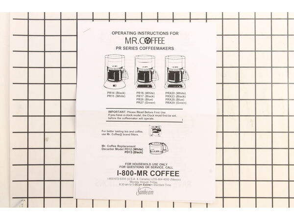 10424285-1-M-Mr Coffee-6494-Instruction Book