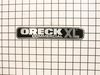 "Oreck Commercial" Name Plate Label – Part Number: 75599-02