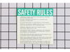 Safety Plate – Part Number: 3330284