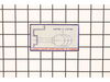 Speed Label – Part Number: 6284823