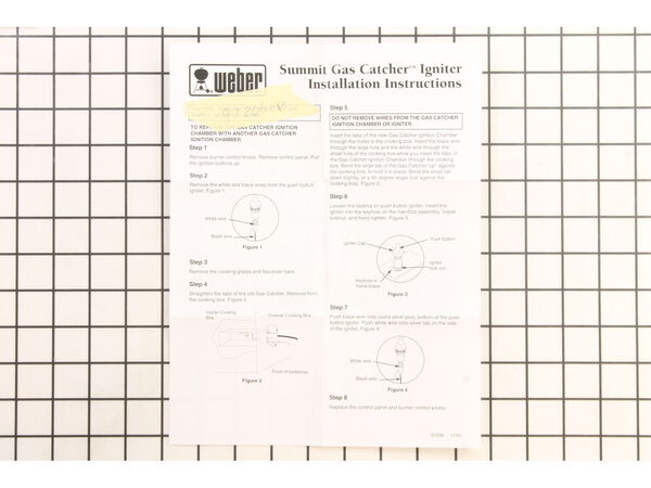 10513038-1-M-Weber-97206-Instruction Sheet For Igniter
