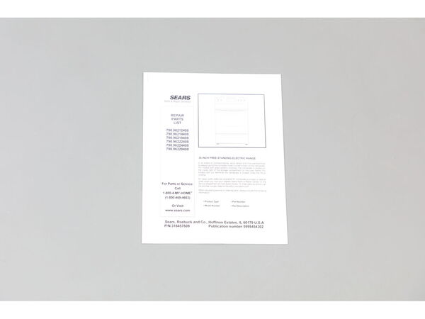 1152086-1-M-Frigidaire-5995454302        -REPAIR PARTS LIST