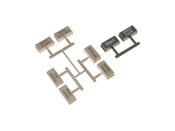 11721509-1-M-GE-WD35X21800- P2 BUTTON Assembly KIT Stainless Steel
