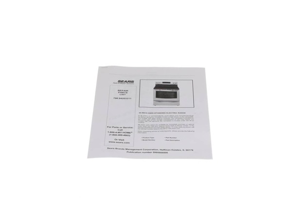 11728484-1-M-Frigidaire-5995666806-REPAIR PARTS CATALO