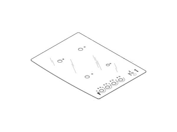 11736530-1-M-GE-WB62X25704- GLASS MAINTOP W/TRM Assembly