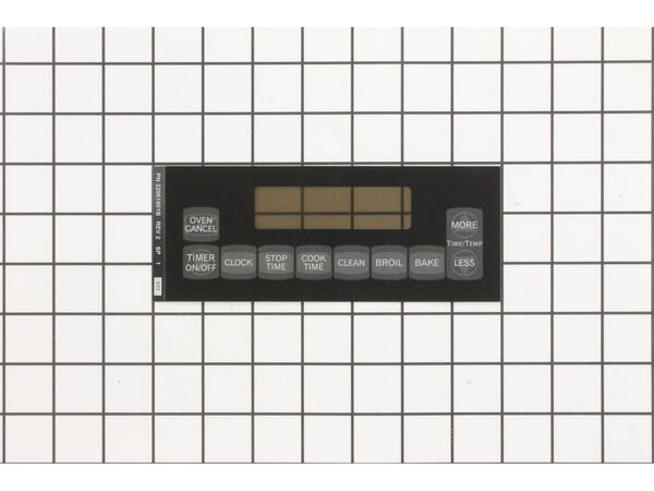 11741005-1-M-Whirlpool-WP32061901B-Clock Overlay Membrane - Black