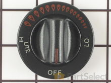Range Top Burner Knob (Black) – Part Number: WP74001253