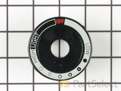 11744046-1-M-Whirlpool-WP74003782-Burner Knob Bezel - Black/Gray