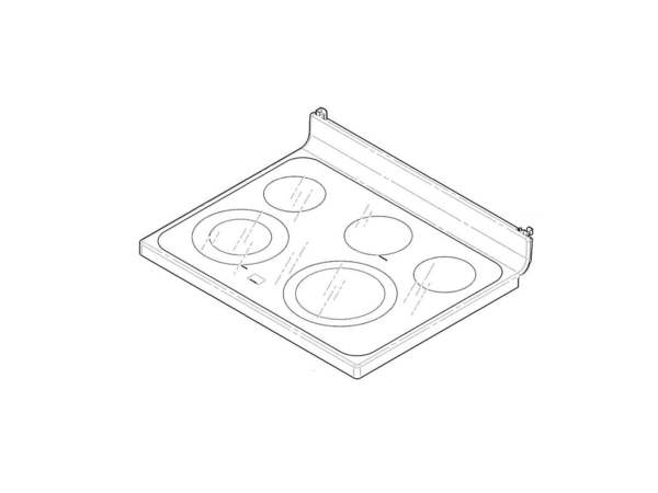 11771941-1-M-GE-WB62X27694- RANGETOP GLASS Assembly