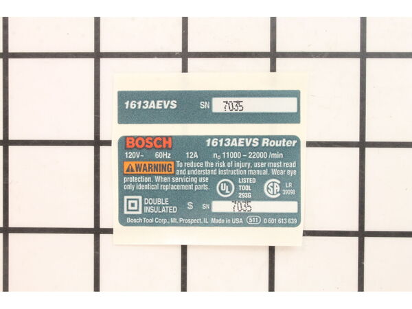 11799116-1-M-Bosch-2610907705-Manufacturer's Nameplate