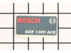 Nameplate – Part Number: 2610911013