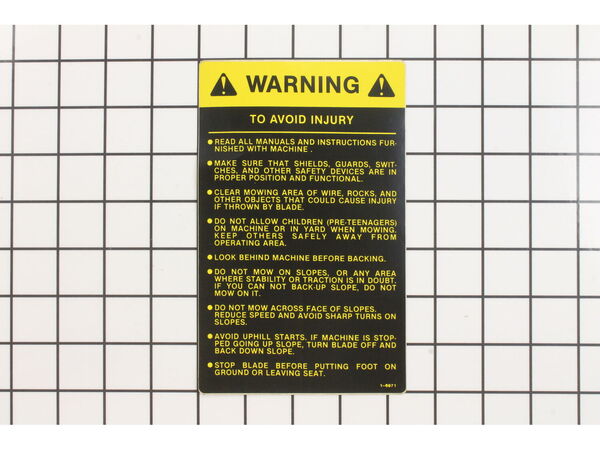 11837365-1-M-Snapper-7016971YP-Decal, Warning, Instruction