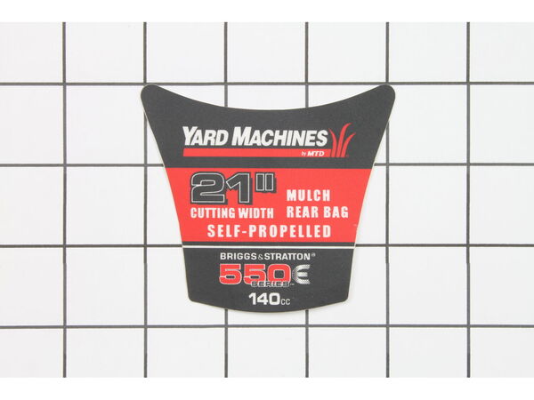 11839527-1-M-Yard Machines-777D16852-Label-Mower Shroud