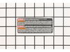 Warning Label – Part Number: 099966002045