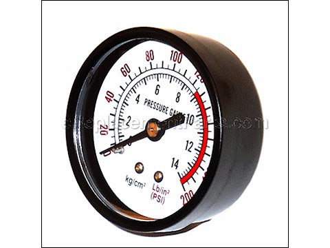 11856380-1-M-Ryobi-100205-2in Gauge W/125 Psi Redline