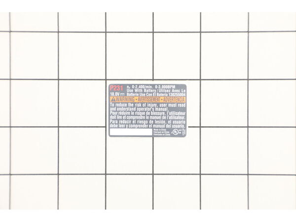 11860360-1-M-Ryobi-940055114-Label Data P231