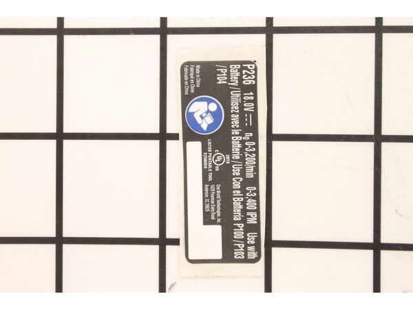 11860417-1-M-Ryobi-940488328-Label Data P236