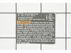 Data Label (Pump) – Part Number: 080009005914